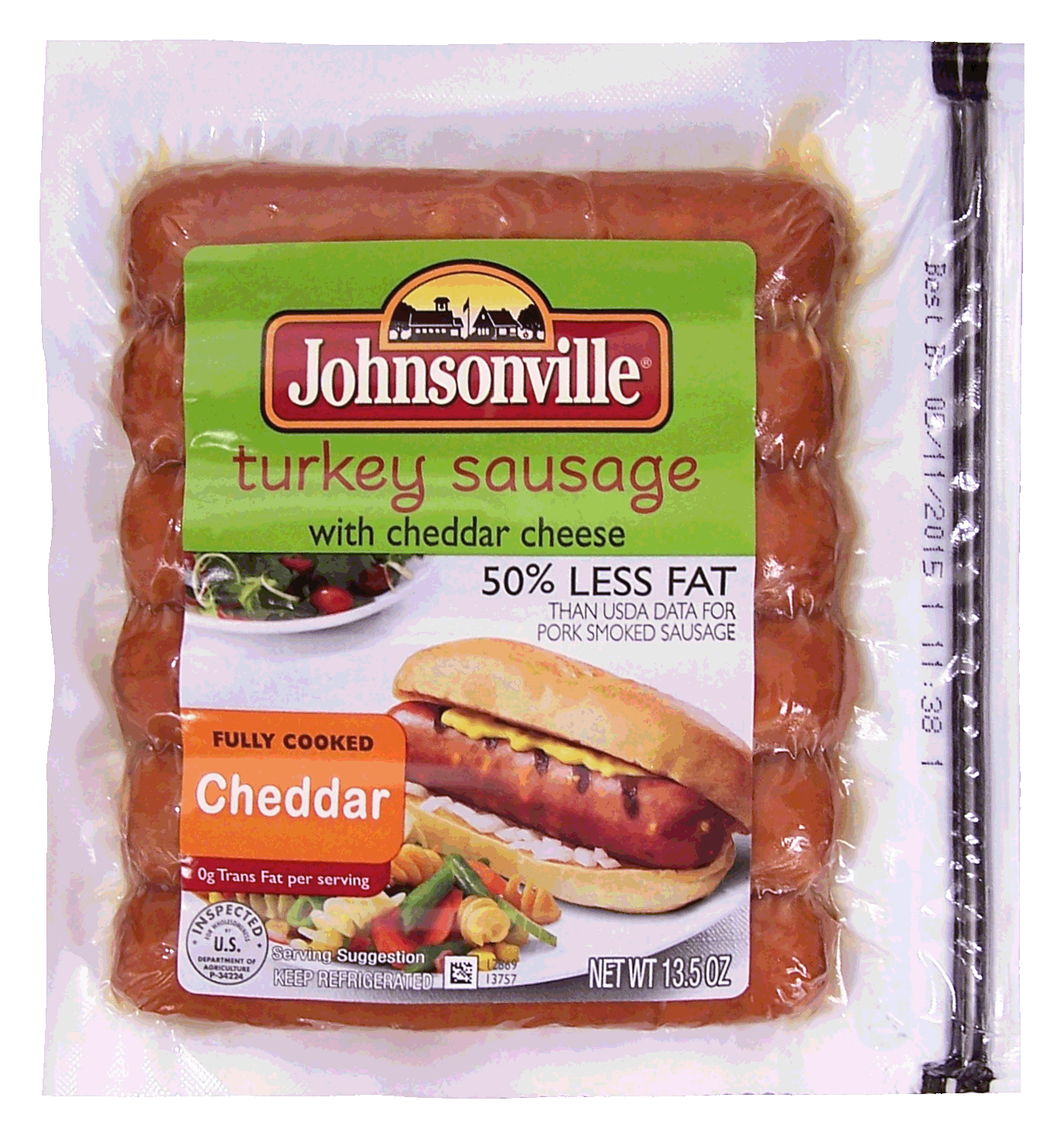 Johnsonville  fully cooked cheddar turkey sausage, 6 ct Full-Size Picture